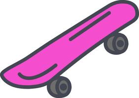 icona del vettore di skateboard