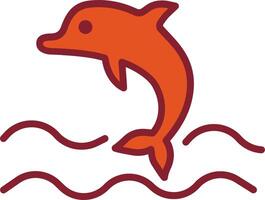 delfino vettore icona