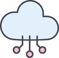 icona del vettore di cloud computing