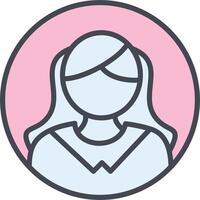 femmina profilo vettore icona