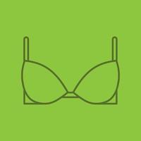 reggiseno lineare icona. simboli di contorno di linea sottile su sfondo colorato. reggiseno. illustrazione vettoriale