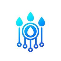 icona di irrigazione con gocce d'acqua vettore