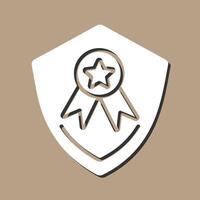 medaglia protezione vettore icona