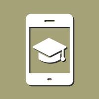 formazione scolastica App vettore icona
