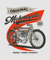 originale motociclo retrò design vettore