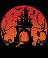 Halloween tee camicia design vettore file design