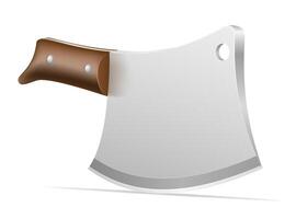 macellaio capocuoco coltello per taglio carne vettore illustrazione isolato su bianca sfondo