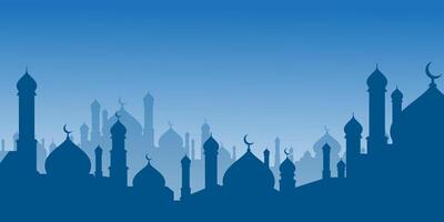 islamico sfondo. moschea silhouette sfondo vettore design illustrazione. moschea silhouette. Ramadan sfondo design simile per saluto carte, modelli, striscioni, siti web, o sfondi