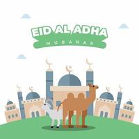 eid al adha manifesto design vettore