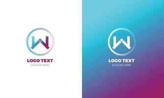 il branding identità aziendale vettore logo lettera w design