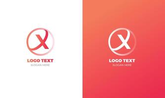 X lettera moderno creativo logo design vettore