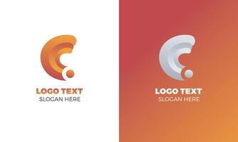 logo c creativo vettore