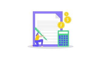 finanziario revisione o professionale contabilità servizio concetto vettore
