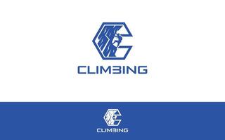 roccia arrampicata moderno logo vettore