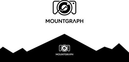 montagna fotografia all'aperto moderno logo vettore