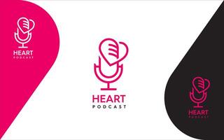 cuore Podcast logo vettore