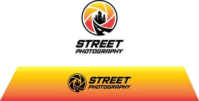 strada lente fotografia moderno logo vettore