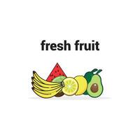 vettore illustrazione di fresco frutta design.