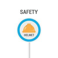vettore simbolo di utilizzando un' casco, industriale opera sicurezza.