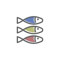 vettore logo design pesce simbolo creativo.