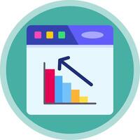 bar grafico piatto Multi cerchio icona vettore