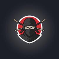 logo ninja personaggio icona vettore