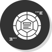 Infografica elementi glifo grigio cerchio icona vettore