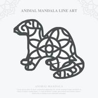 mandala animale. elementi decorativi vintage. modello orientale, illustrazione vettoriale. vettore