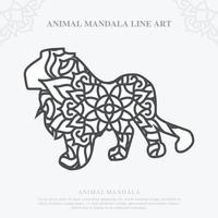 mandala animale. elementi decorativi vintage. modello orientale, illustrazione vettoriale. vettore