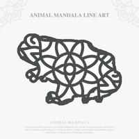 mandala animale. elementi decorativi vintage. modello orientale, illustrazione vettoriale. vettore