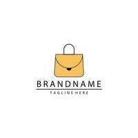 shopping Borsa logo design vettore