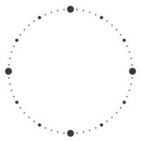 vettore illustrazione di un' vuoto orologio viso con puntini indicando minuti e ore
