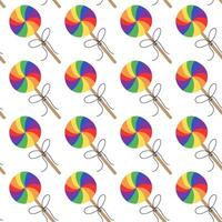 lgbt senza soluzione di continuità modello con Lecca-lecca. vettore illustrazione per il mese di orgoglio. arcobaleno bandiera.