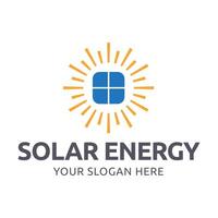 solare energia logo design con moderno concetto. semplice e moderno sole vettore illustrazione