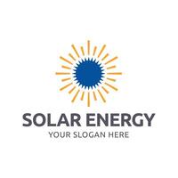 solare energia logo design con moderno concetto. semplice e moderno sole vettore illustrazione