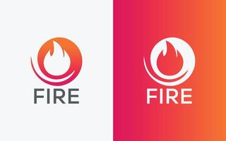 minimalista fuoco fiamma vettore logo. moderno colorato falò vettore logo. astratto colorato fuoco logo