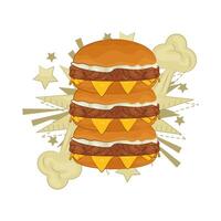 illustrazione di hamburger vettore