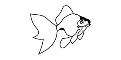 linea arte koi pesce vettore design grafico