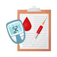 illustrazione di diabete test vettore