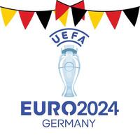 marzo 12, 2024. vettore sfondo logo di il uefa Euro 2024, europeo calcio campionato 2024 Germania