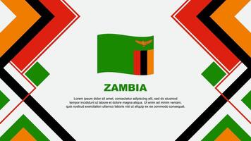 Zambia bandiera astratto sfondo design modello. Zambia indipendenza giorno bandiera sfondo vettore illustrazione. Zambia bandiera