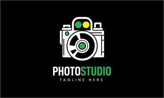 ai generato foto studio telecamera icona film lente leggero vettore logo moderno minimalista unico studio modello