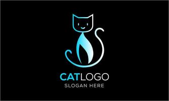 ai generato gatto animale animale domestico icona portafortuna logo design minimalista moderno simbolo idea modello vettore