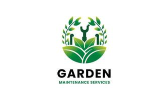 ai generato giardino Manutenzione servizio vettore logo design