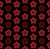 rosso stelle senza soluzione di continuità modello su nero sfondo vettore