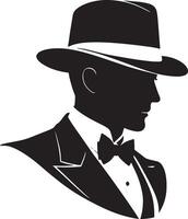 stilizzato silhouette di signore isolato su bianca sfondo. vettore illustrazione.