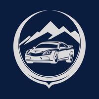 modello logo auto simbolo, silhouette vettoriale stilizzata