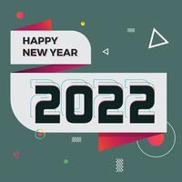 Sfondo per il nuovo anno 2022 vettore