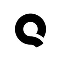lettera q moderno forme alfabeto creativo monogramma piatto logo vettore