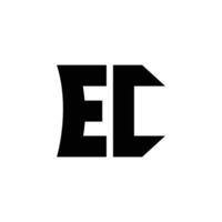 moderno forma lettera ec o ce elegante monogramma logo vettore